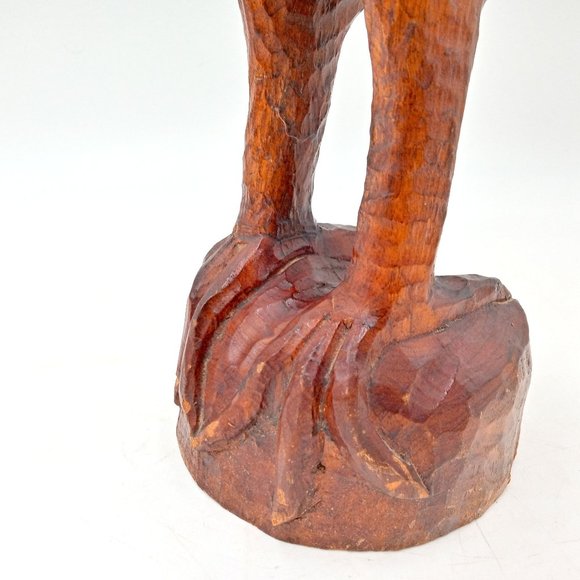 Vintage Carved Rooster Sculpture Wood Carving Chicken 19 Inch As Is Read - Picture 12 of 16
